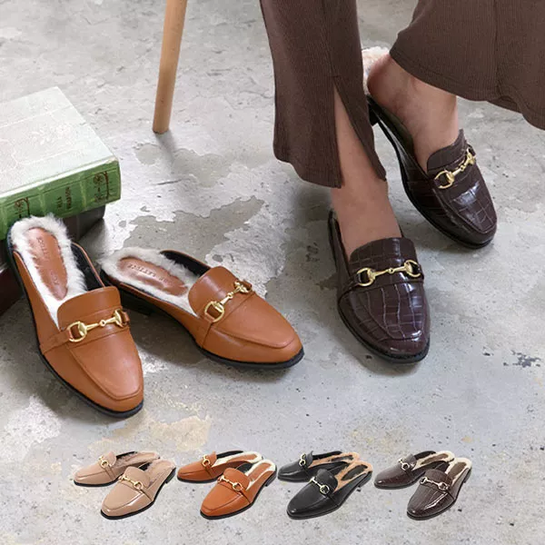 ビット付きファーローファーバブーシュ [I1988] - レディース