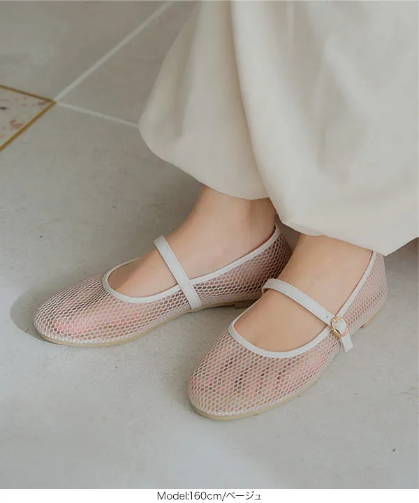 メッシュメリージェーンパンプス [I2645] - レディースファッション