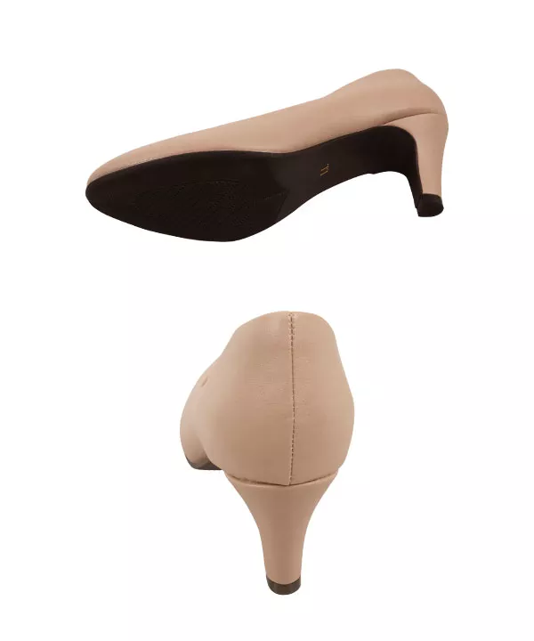 走れる機能系パンプス ] XS〜3Lサイズ ラウンドトゥ7cm [I930