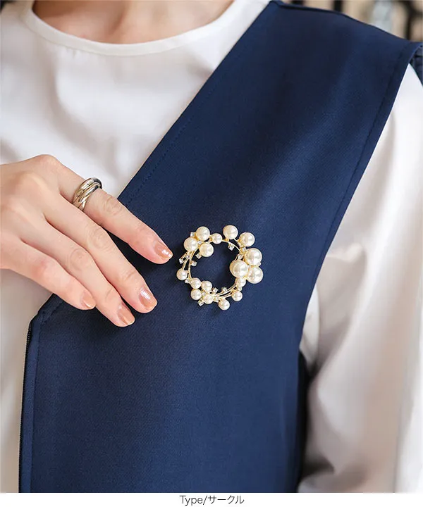 パールモチーフブローチ [J1132] - レディースファッション通販 神戸