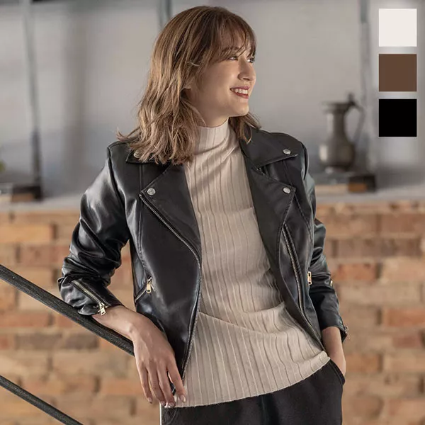 コンパクトライダースジャケット [K851] - レディースファッション通販