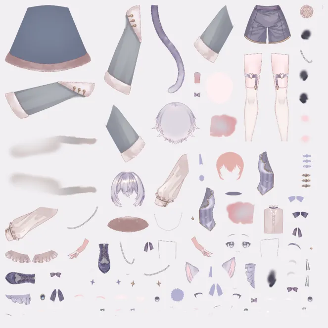 パーツ分けPSD】白猫王子くん【限定1点】 - Ryui - nizima by Live2D