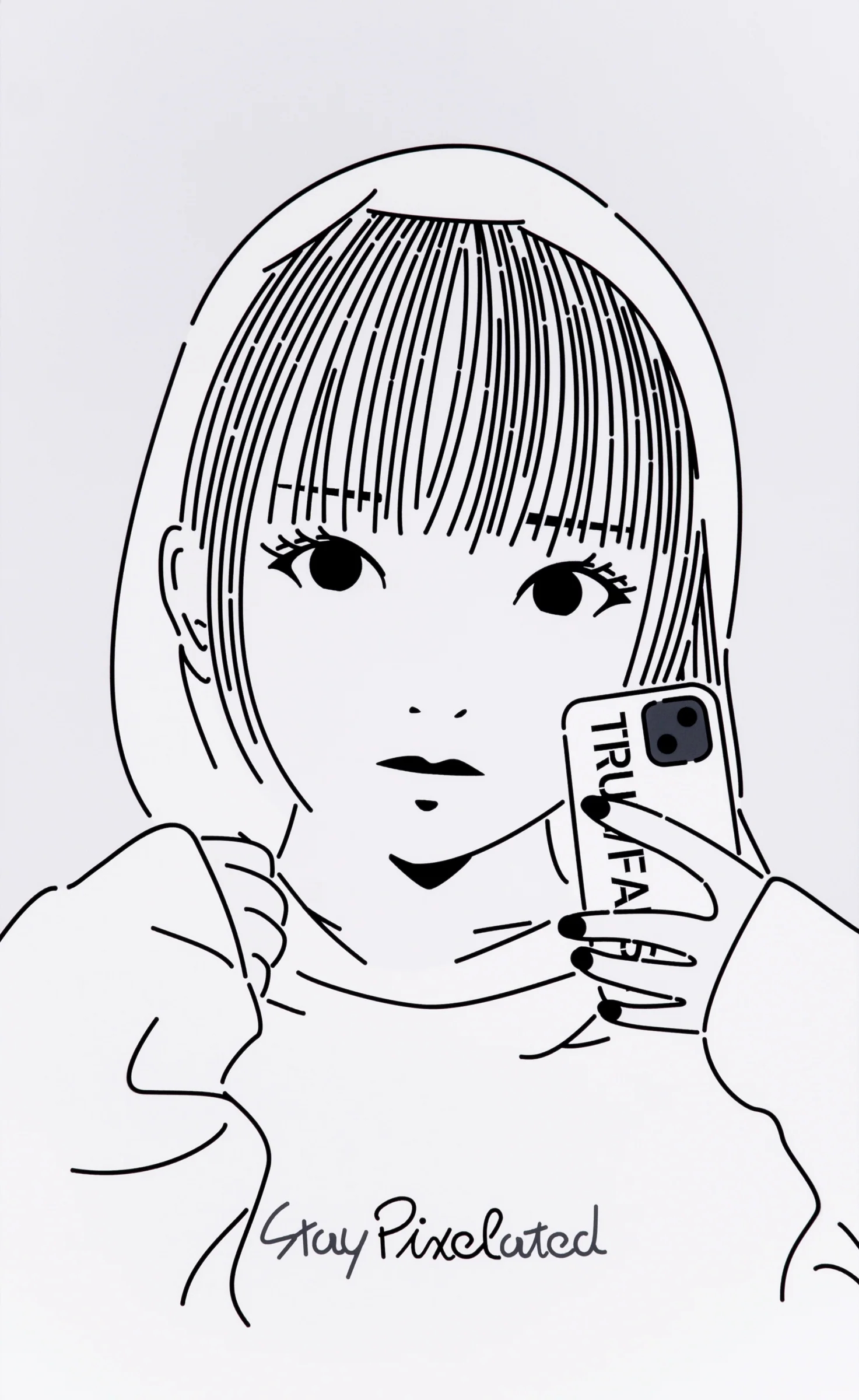 山口 真人 Quizmaster *Drawing 真作 保証書つき 山口 真人 Quizmaster