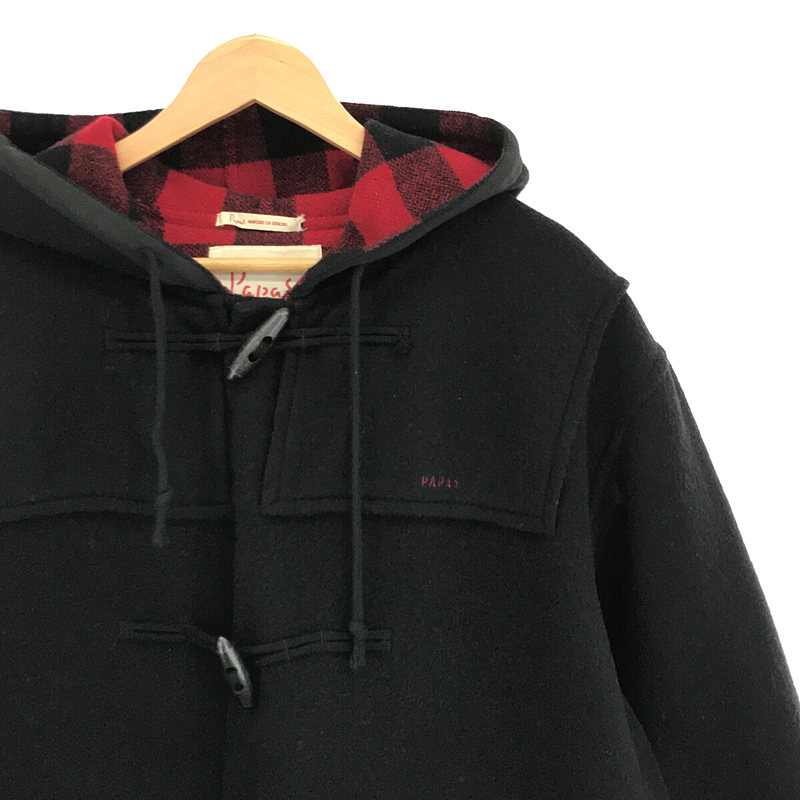 SYDNEY H SHAW ウール メルトンロゴ 刺繍 チェック ライニング