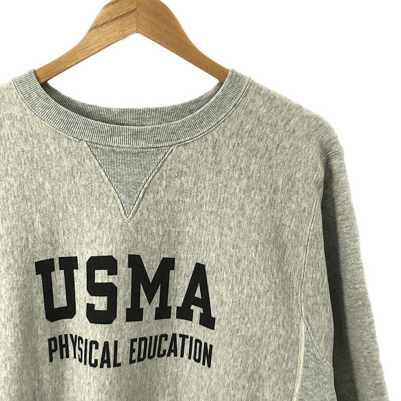 USMA HORIZONTAL KNITTING SWEAT SHIRTS USMAプリント リバース