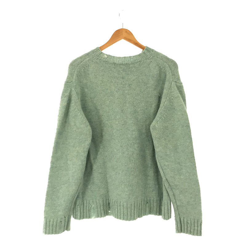 3g crew neck damage knit 3ゲージクルーネックダメージニット