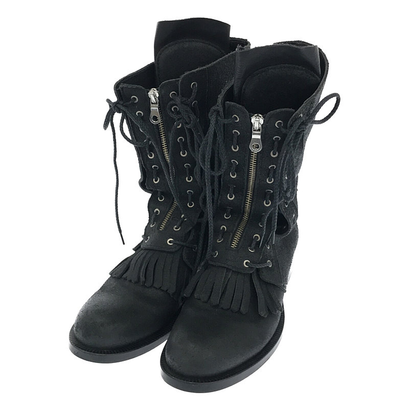 ヌバックレザー キルト パイロットブーツ | ブランド古着の買取・委託