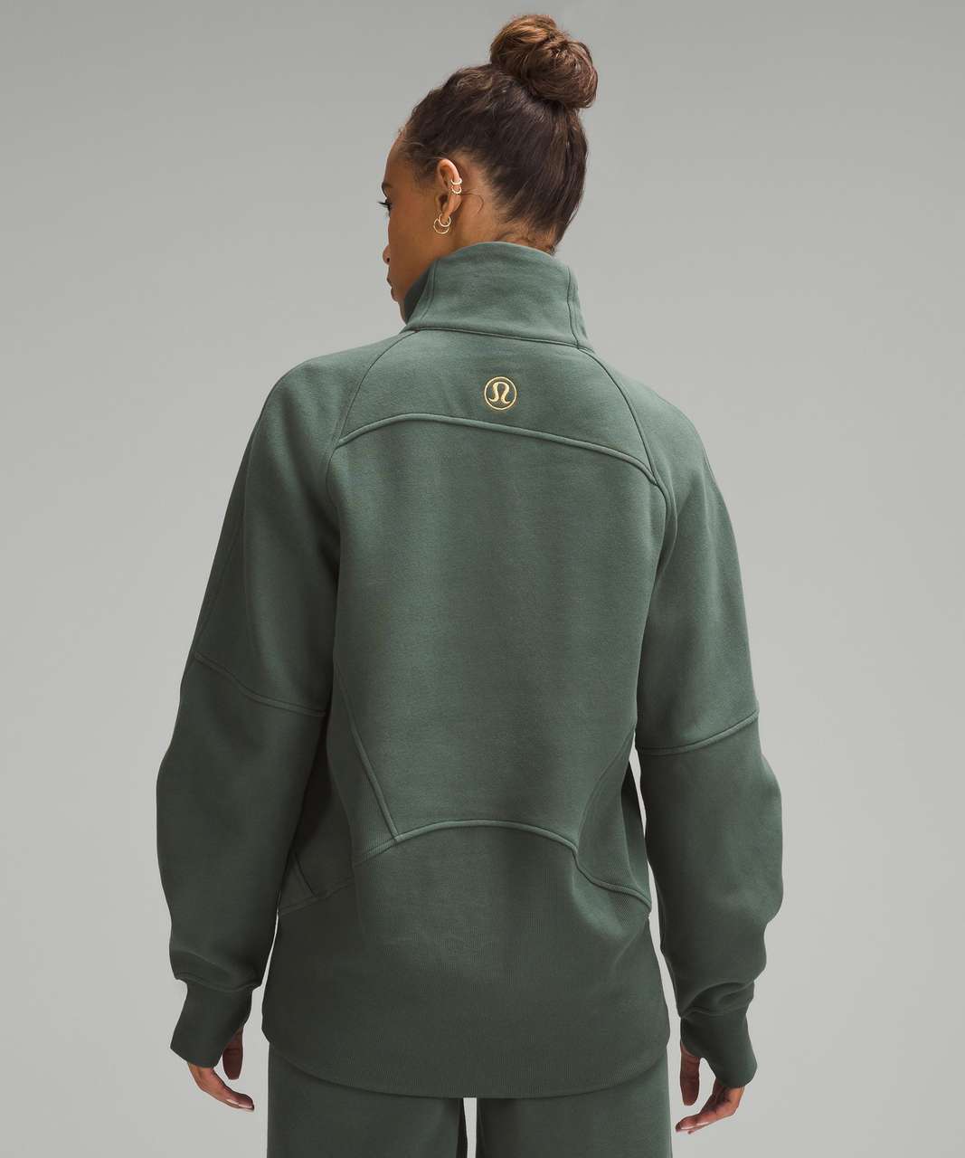 ルルレモン ハーフジップ ロングXS 深緑 scuba スウェット Lululemon