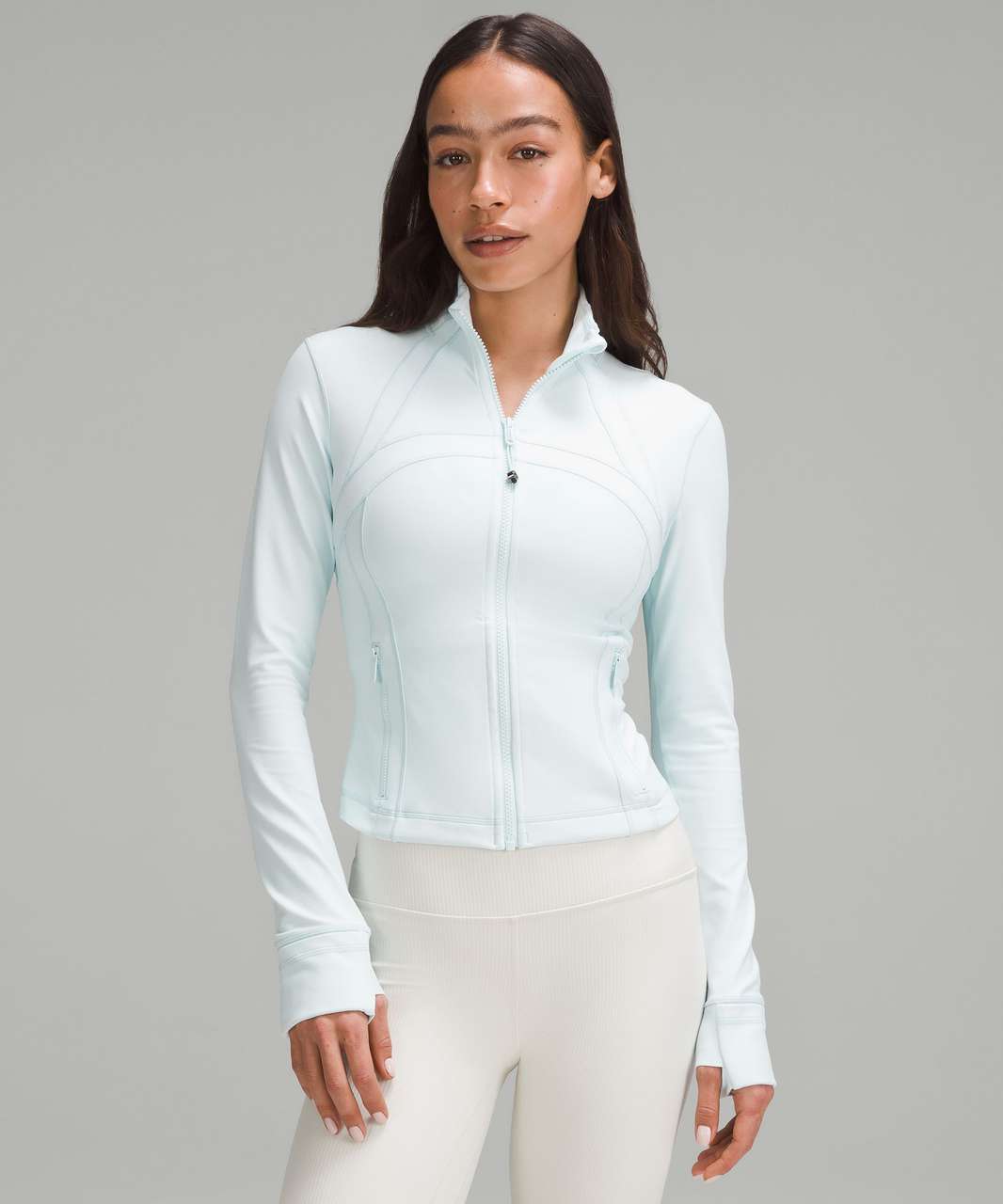 Lululemon Define Cropped Jacket *Nulu - Sheer Blue - lulu fanatics