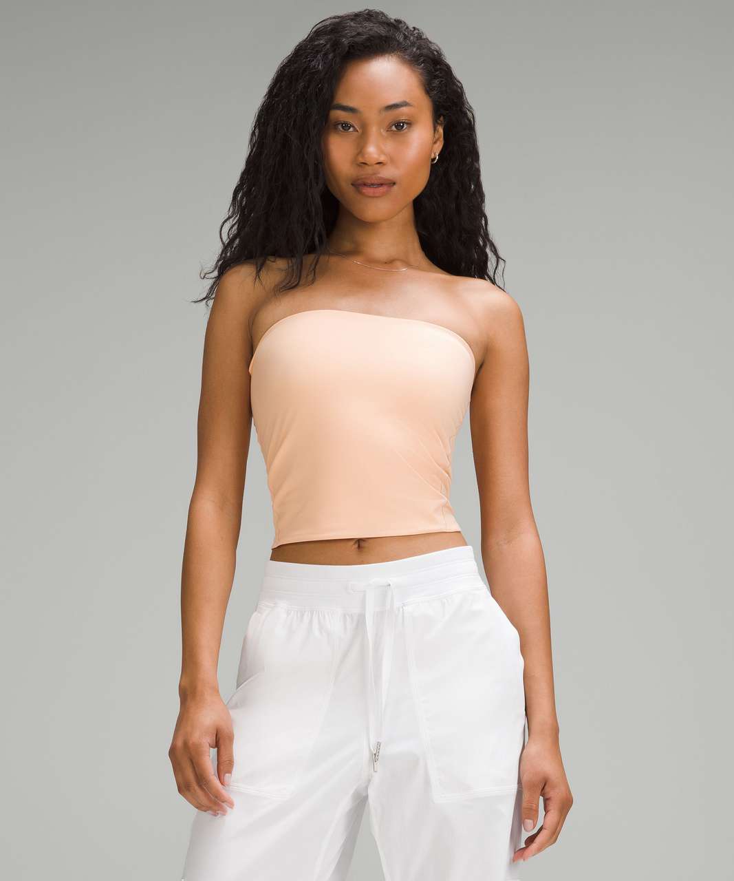 Lululemon Wundermost Ultra-Soft Nulu Tube Top - Peach Bellini