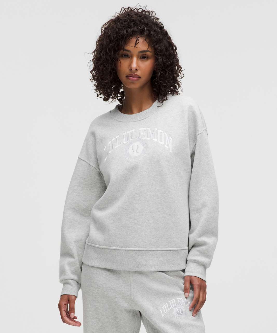 Lululemon Perfectly Oversized Crew *Graphic - Heathered Core Ultra