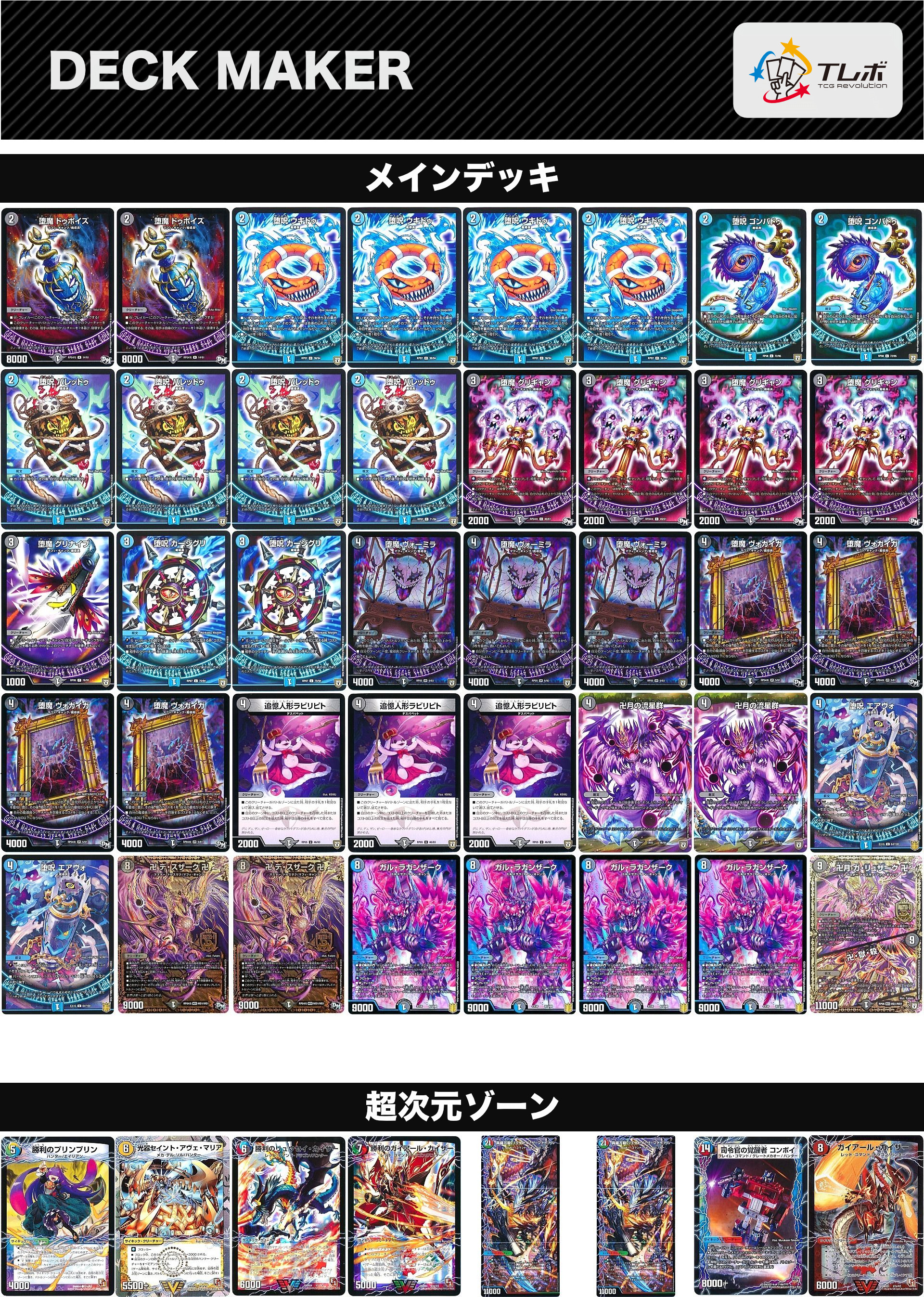 デュエルマスターズ 青黒魔導具 デッキレシピ詳細 | ガチまとめ