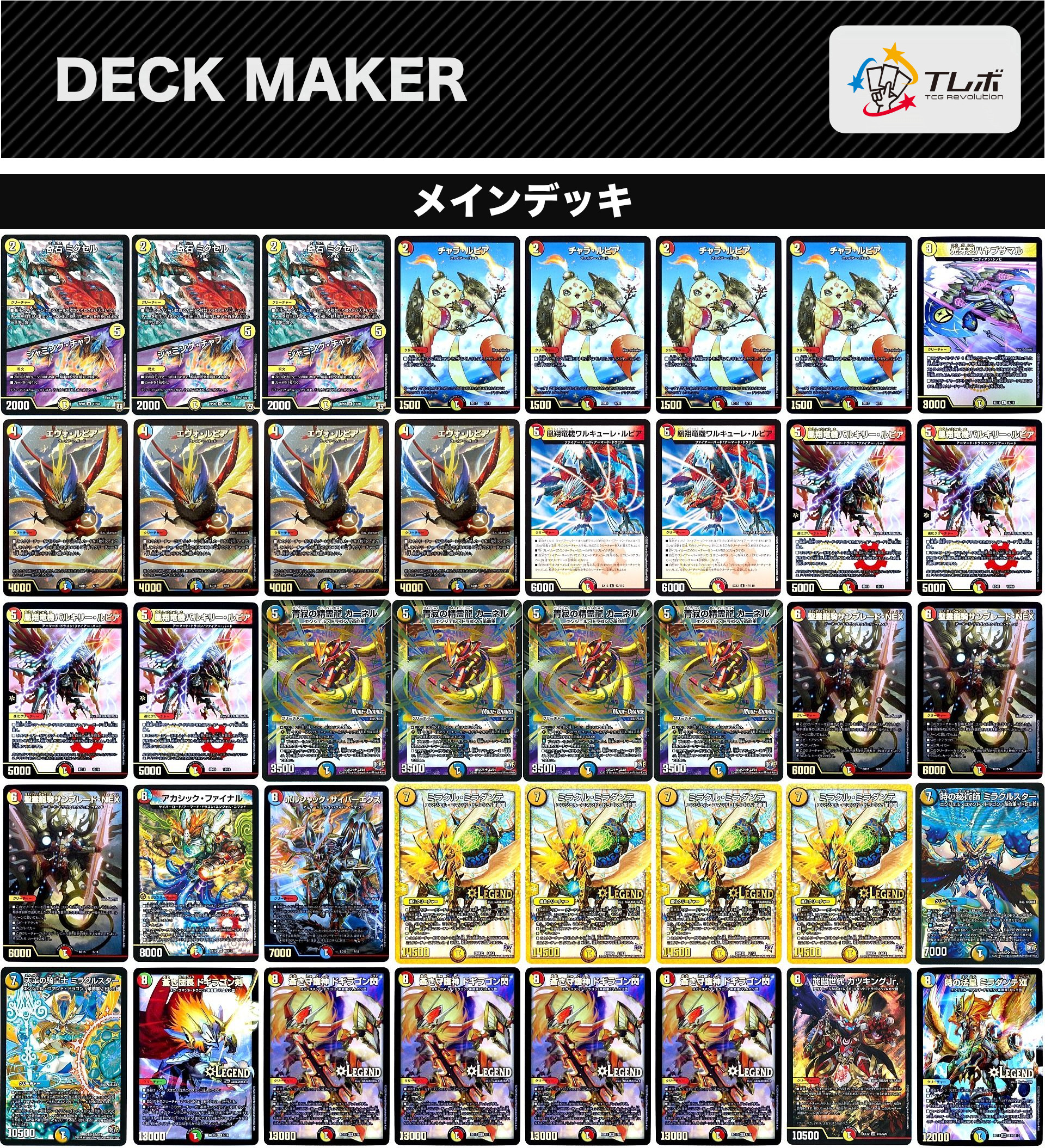 デュエルマスターズ 光軸ドギラゴンノヴァ 守り激強 攻め激強 デッキ