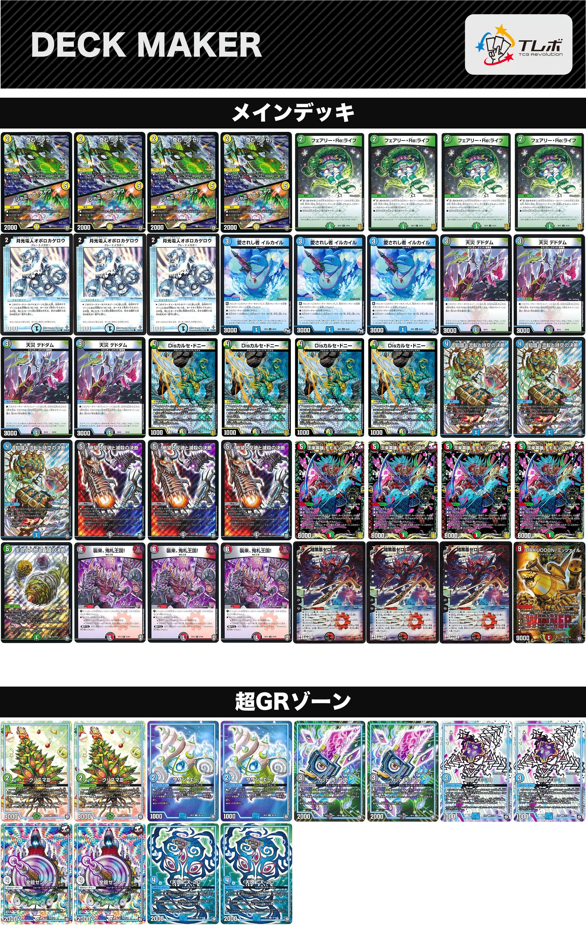 デュエルマスターズ 5Cゼロフェニックス デッキレシピ詳細 | ガチまとめ