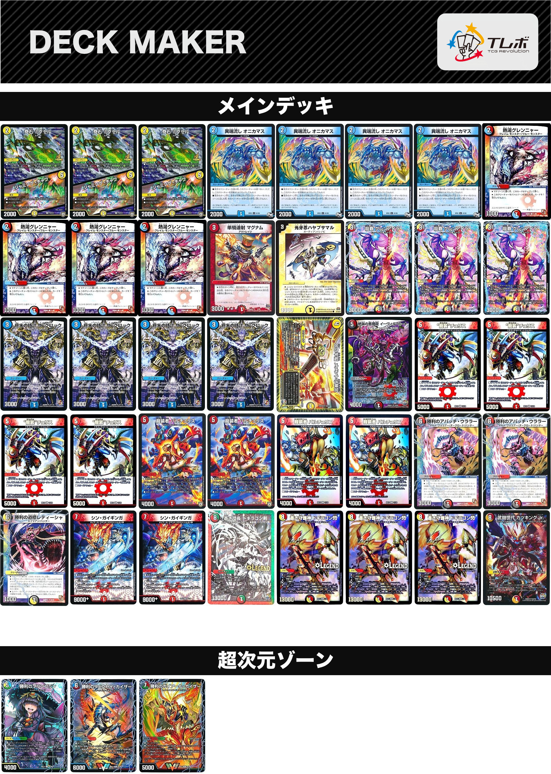 デュエルマスターズ ドギラゴンノヴァ デッキレシピ詳細 | ガチまとめ