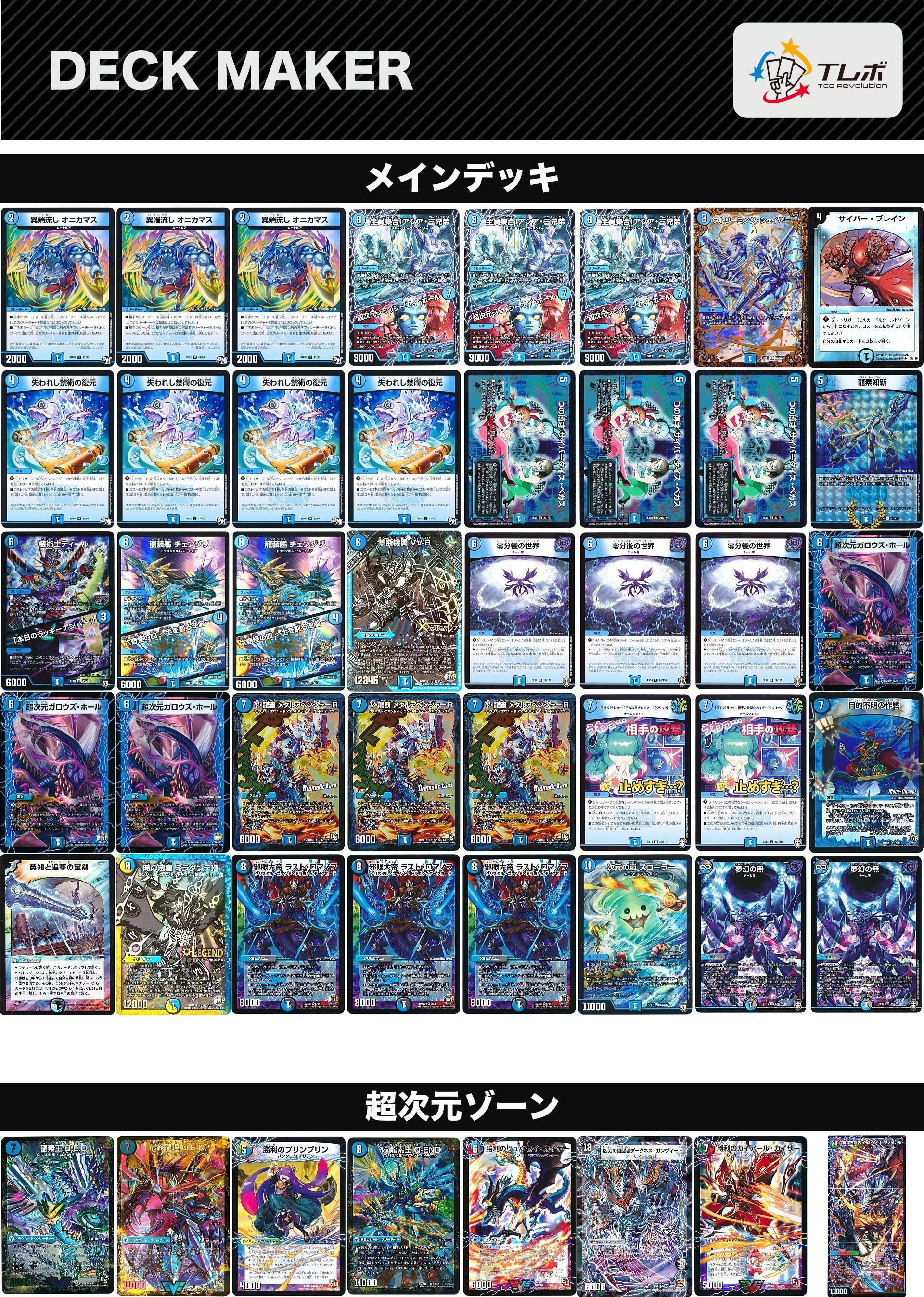 デュエルマスターズ 準青単ドラグナー デッキレシピ詳細 | ガチまとめ