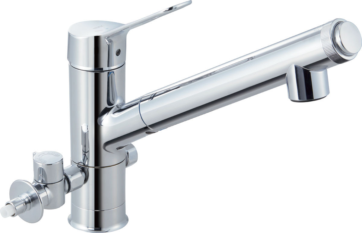 浄水器内蔵型シングルレバー混合水栓(分岐形)JF-AJ461SYXBV(JW)（水栓