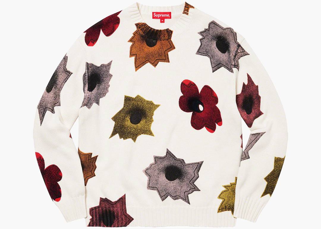 Supreme Nate Lowman Sweater White | Hype Clothinga