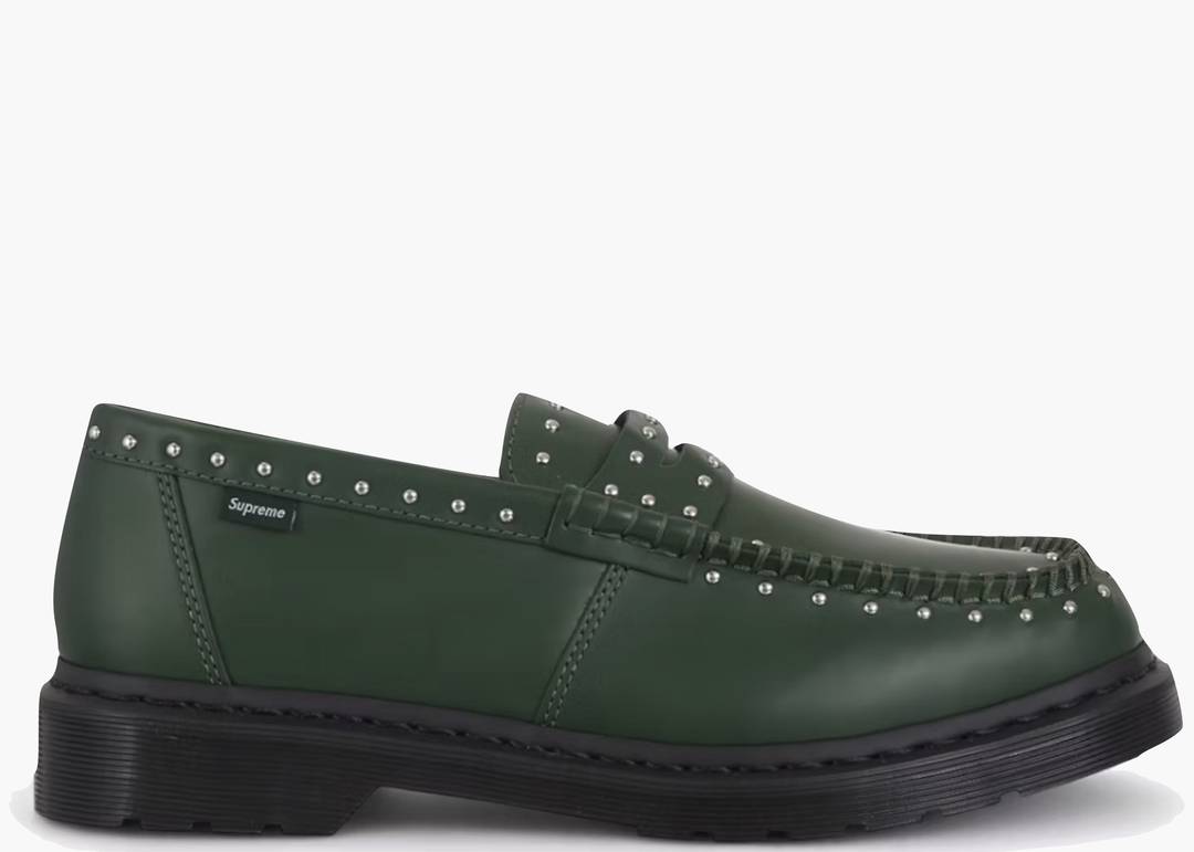 Dr. Martens Studded Penton Loafer Supreme Green | Hype Clothinga