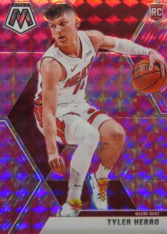 Tyler Herro [Pink Camo] #223 Prices [Rookie] | 2019 Panini Mosaic