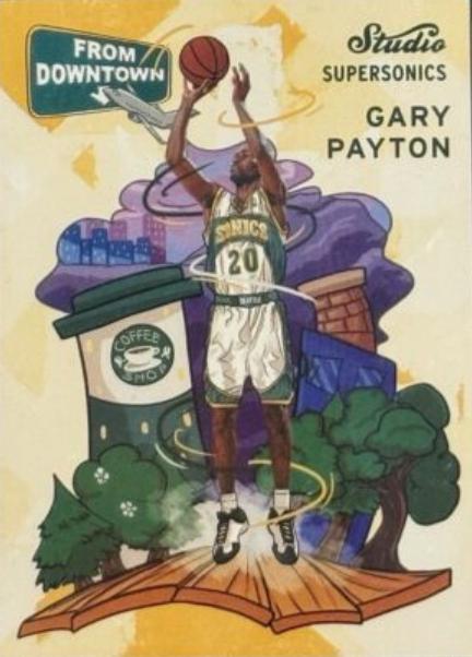Gary Payton #FD19 Prices | 2016 Panini Studio From Downtown