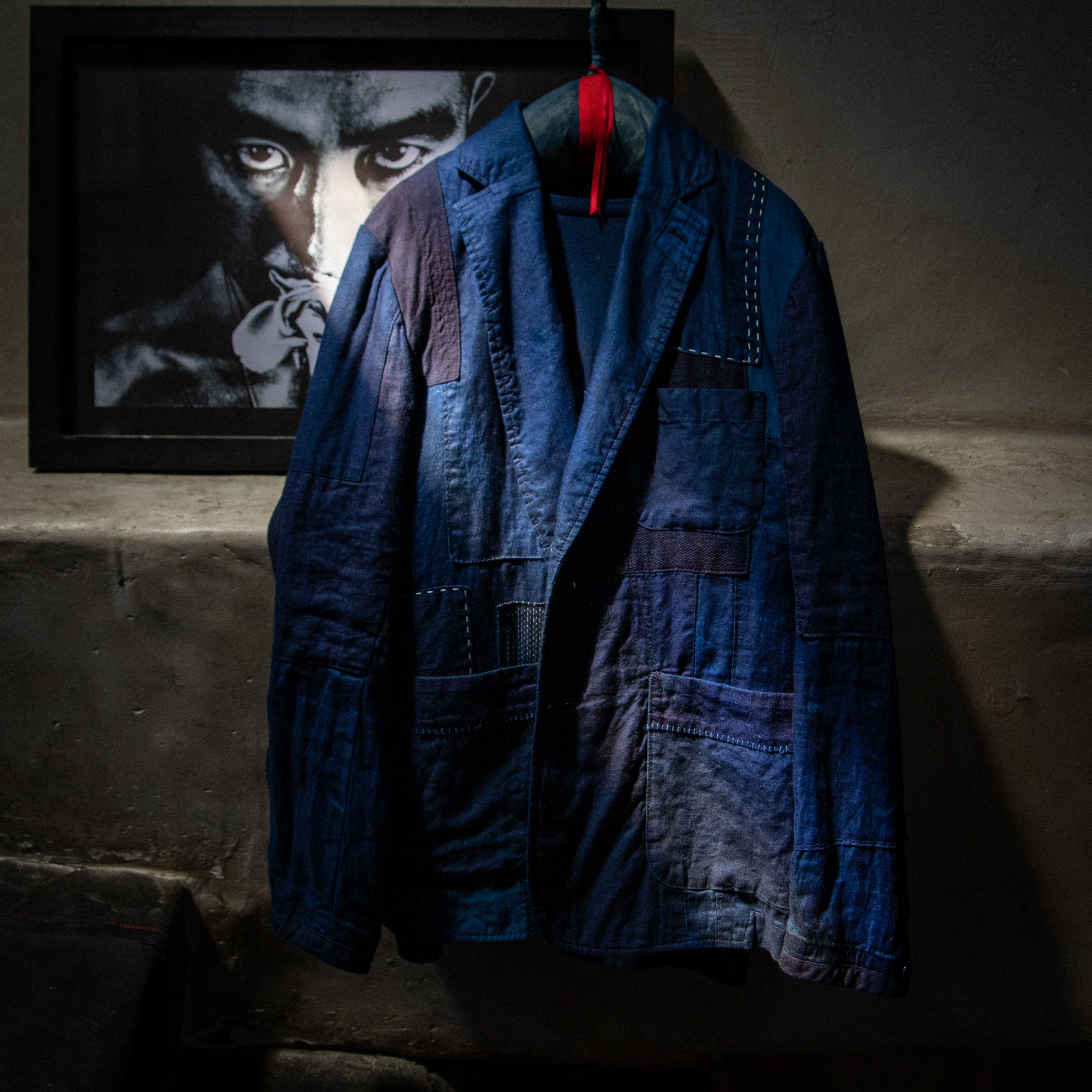 インディゴリネン パッチワークジャケット - BLUE BLUE JAPAN | ブルー