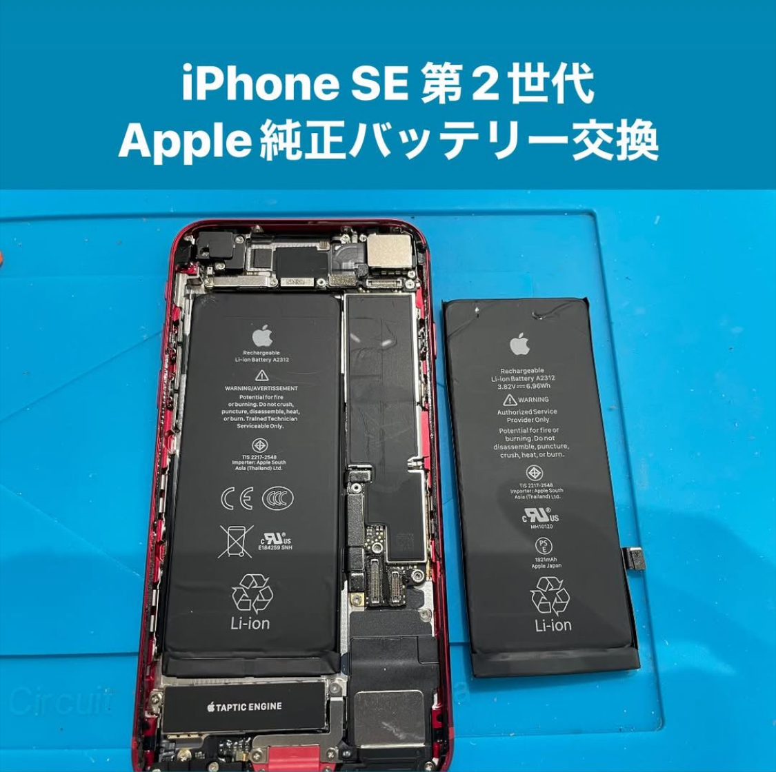 iPhone SE 第2世代 純正バッテリー交換】