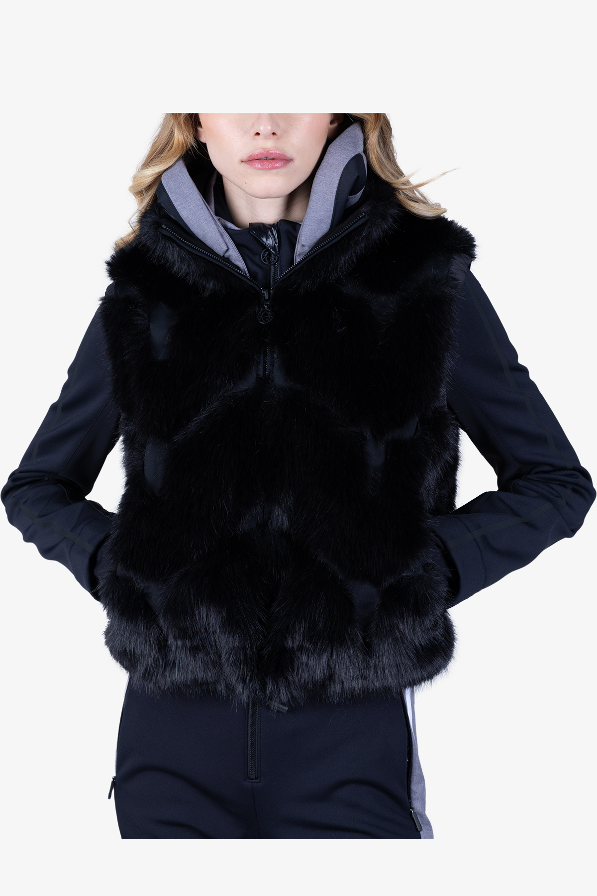 Fake Fur Vest | 44 | Black (59) | 200066000025