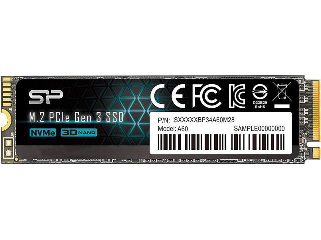 Silicon Power 512GB M.2 2280 NVMe SSD,A80 GEN3x4,std (Read/Write