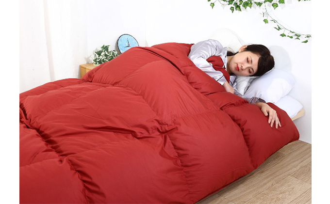 羽毛布団シングル掛け布団日本製ダウン90％1.0kg立体スクエアキルト8か