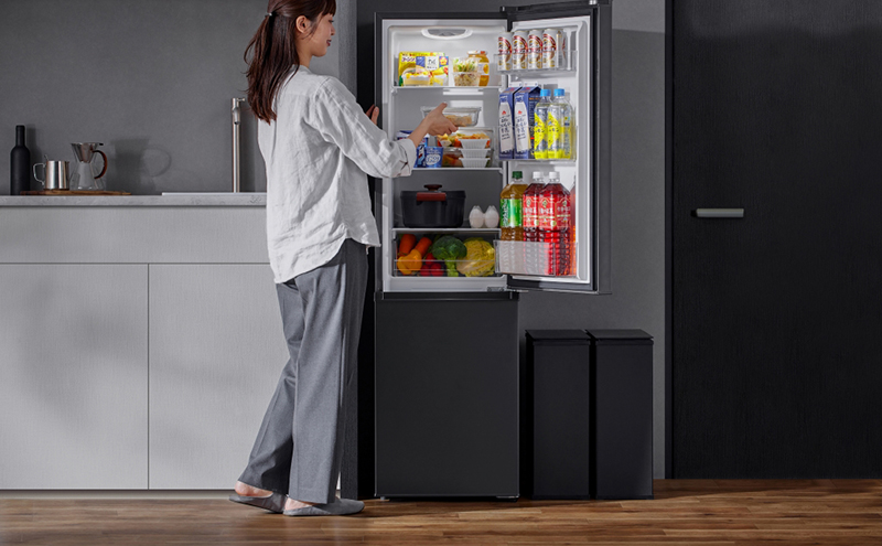 冷蔵庫 170L 2ドア 冷凍冷蔵庫 IRSD-17A-B ブラック 黒 アイリス