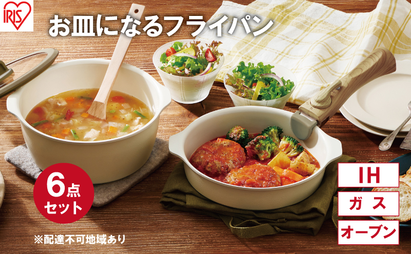 フライパン セット 6点 セット 取っ手が取れる DPAN-6S アイボリー お