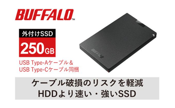 BUFFALO ポータブルSSD 1TB 外付けSSD コンパクト 持ち運び 外付け SSD