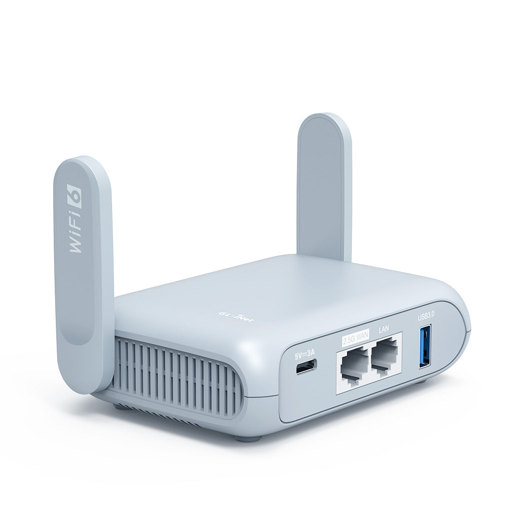 Pocket-Sized AX3000 Wi-Fi 6 Travel Router with 2.5G WAN Port — GL