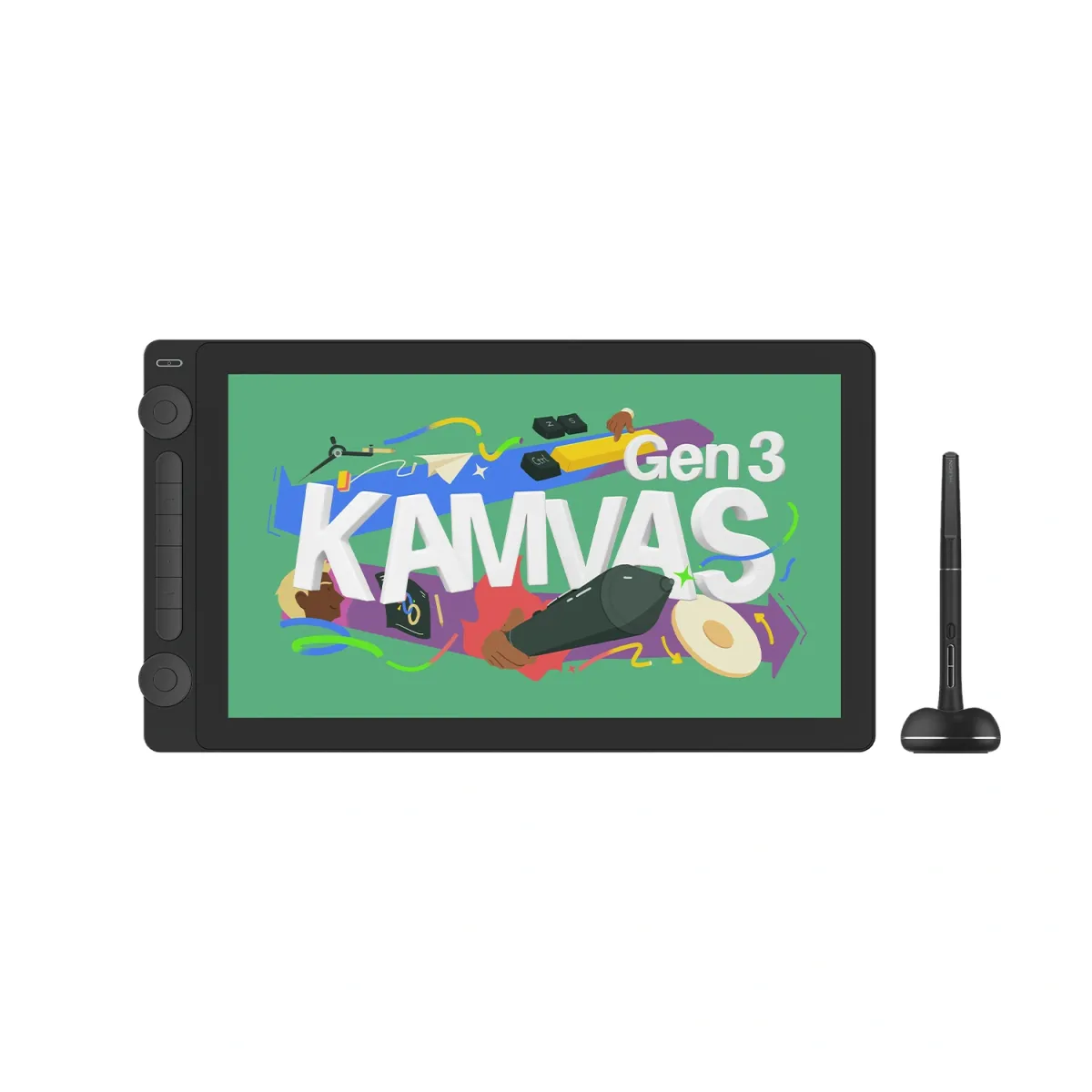 Kamvas 16 (Gen 3)は、最適な15.8インチの画面サイズと2.5K QHD解像度