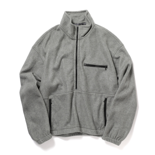 AURALEE / オーラリー | PURE SILK COMFORT FLEECE HALF ZIP P/O