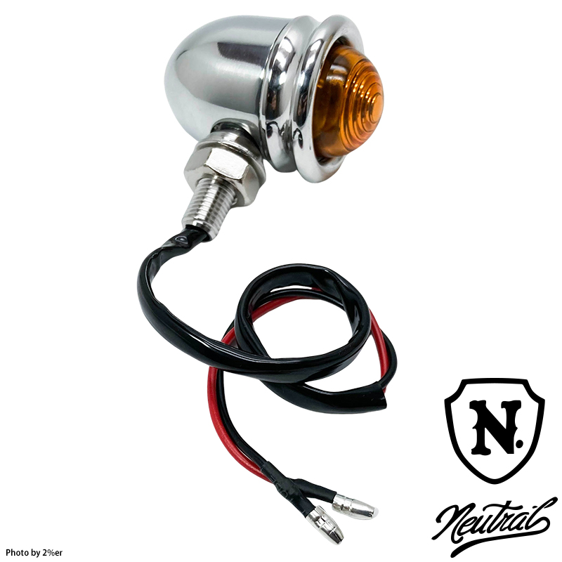 ミニバレットウインカー 電球 M10-P1.25 アルミ ポリッシュ 4個セット