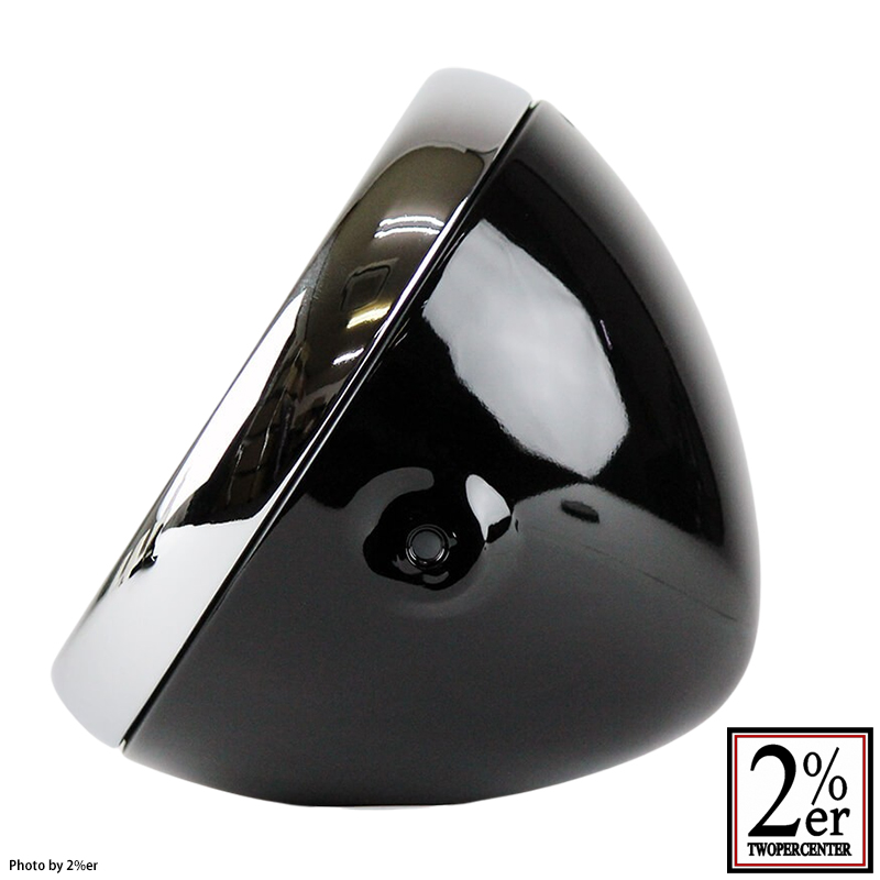 7インチ ルーカスタイプヘッドライトケース ブラック / 2％er