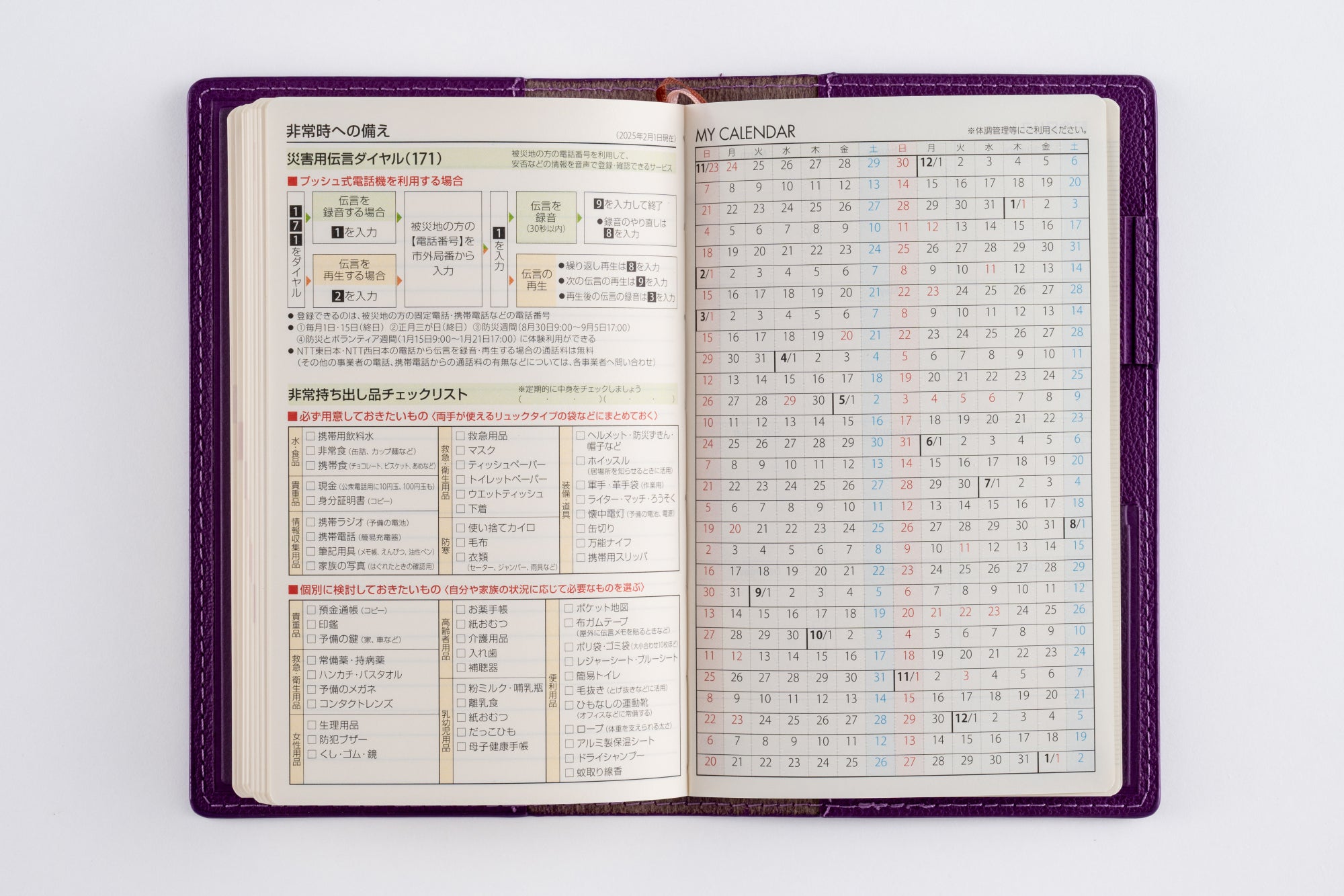 No.179]T'beau （ティーズビュー） 日曜始まり 7【グレープ】