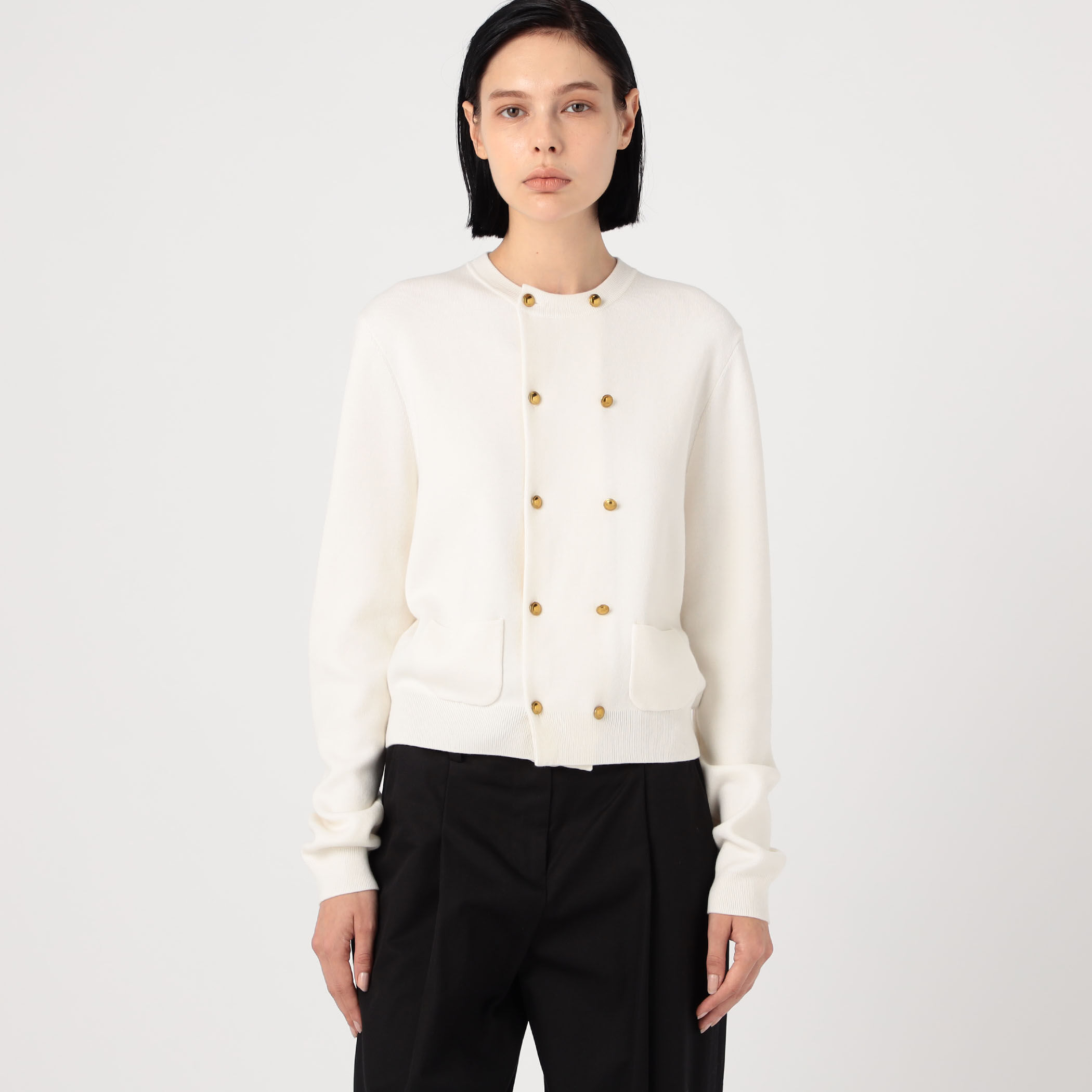 コットンカシミヤ ダブルボタンカーディガン｜トゥモローランド 公式通販