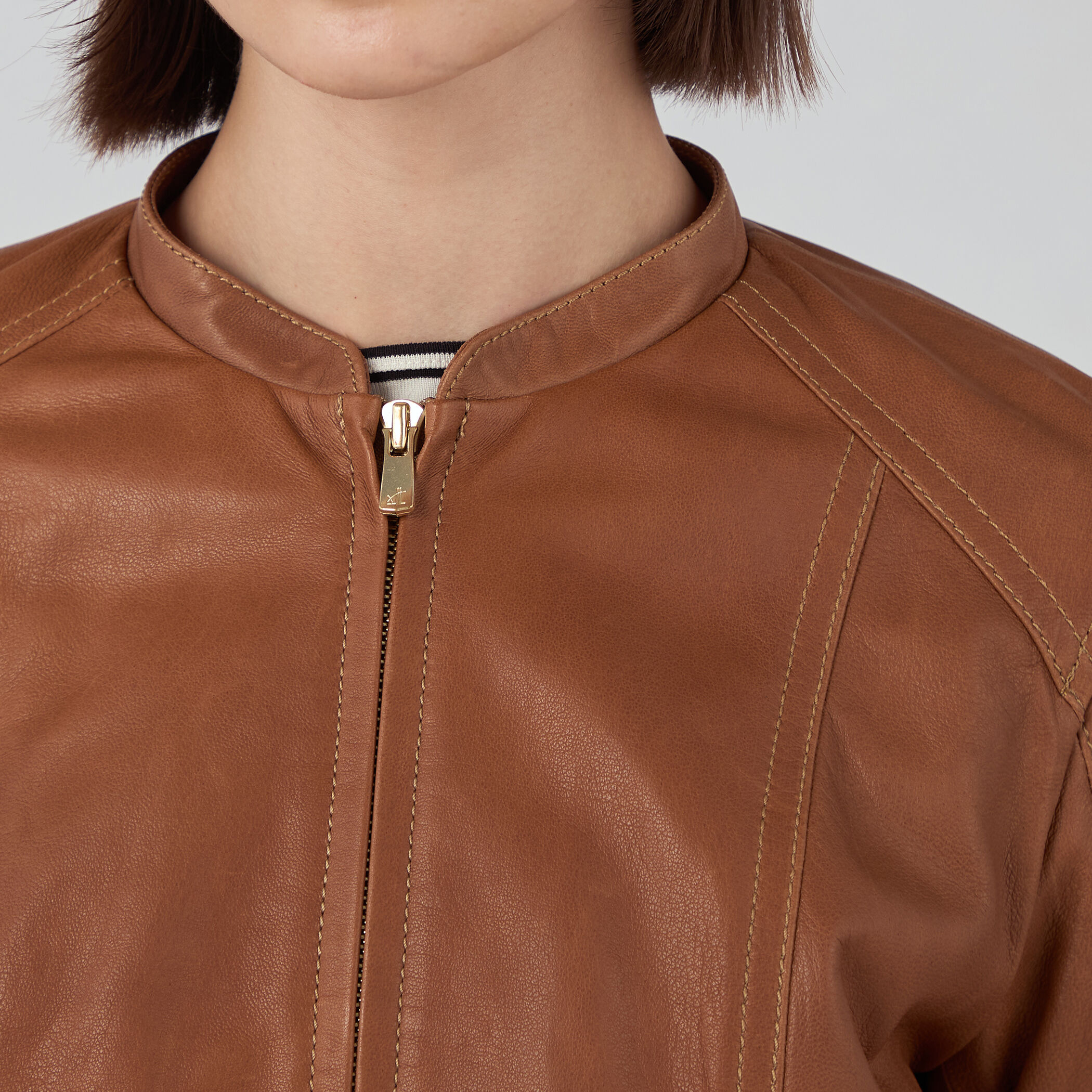 ラムレザー ジップアップブルゾン｜トゥモローランド 公式通販