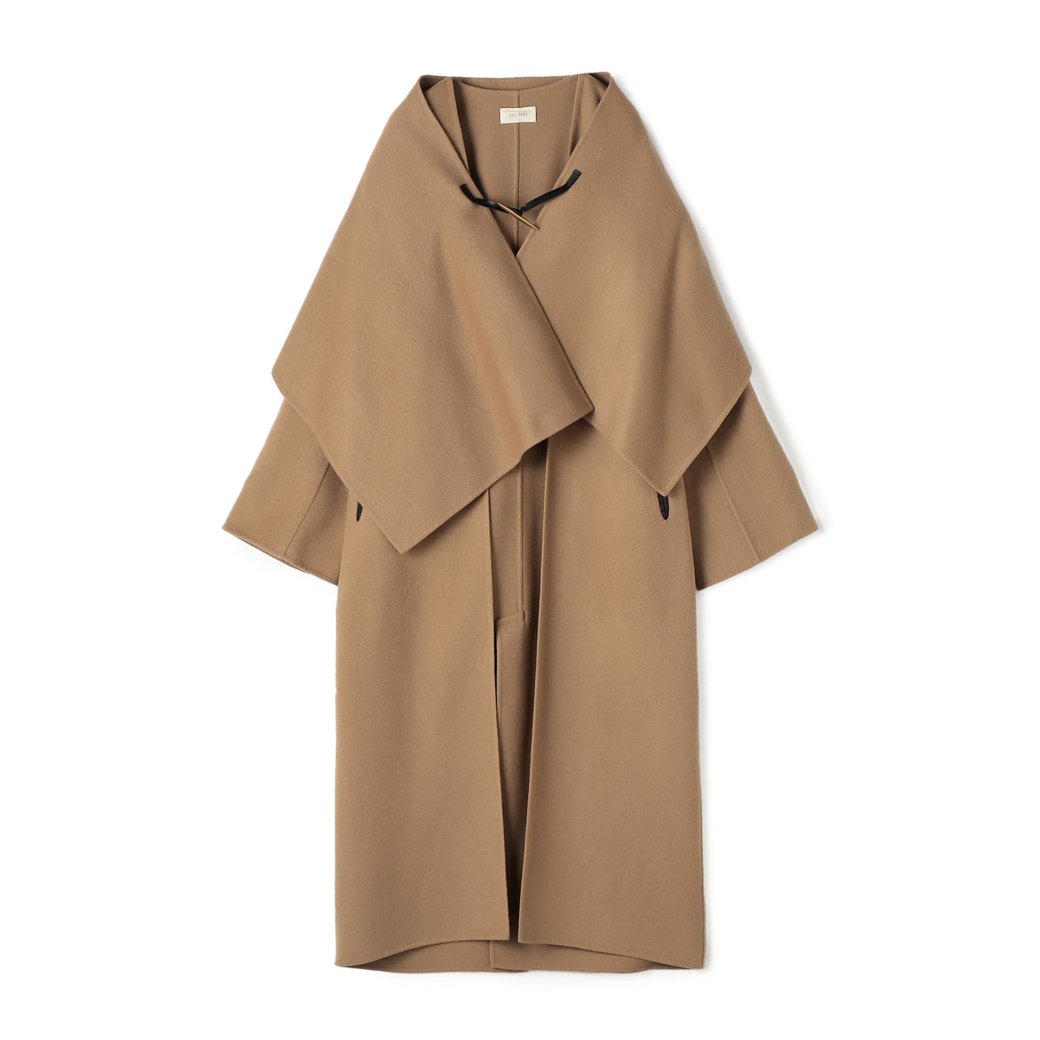 ライトダブルフェイスシャギー ストール付きコート｜トゥモローランド