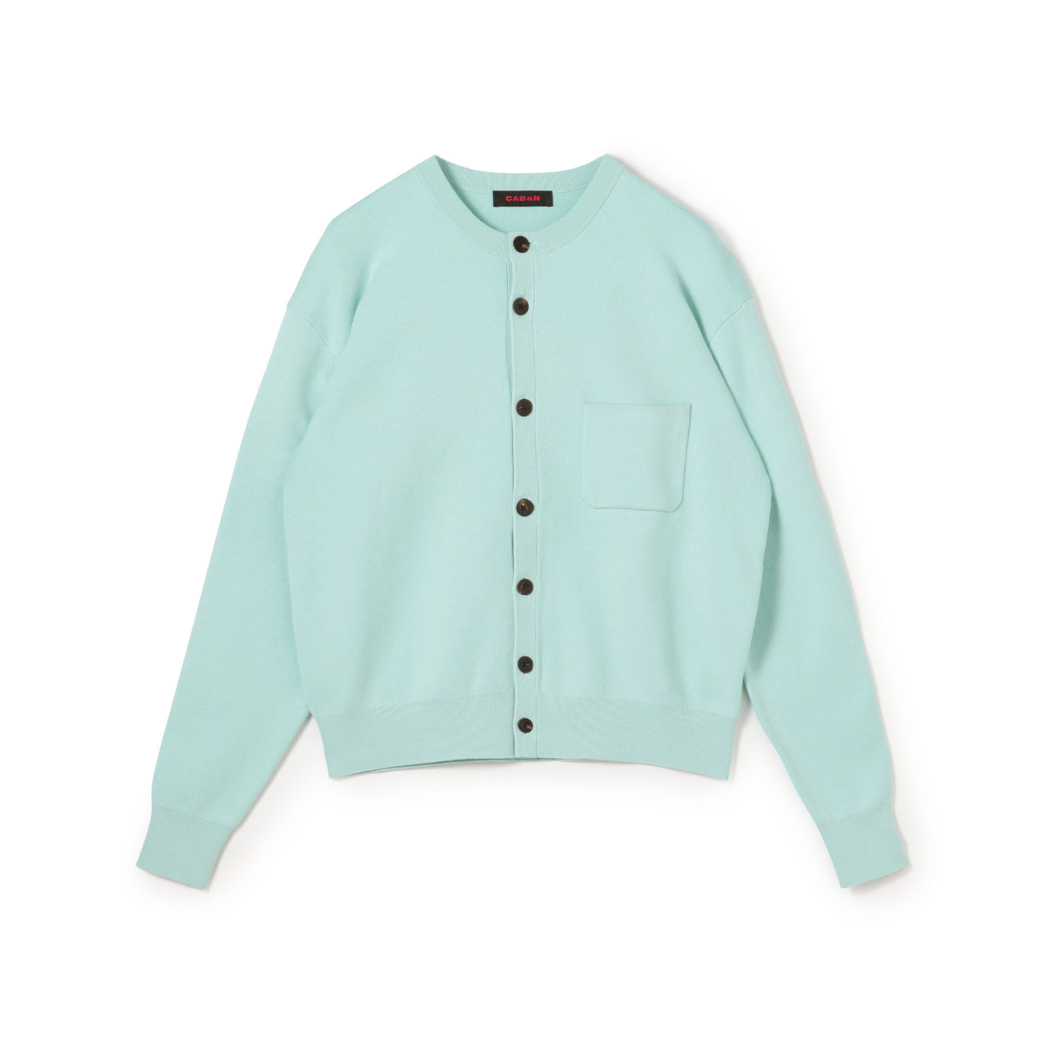 CABaN コットンカシミヤ ポケットクルーネックカーディガン