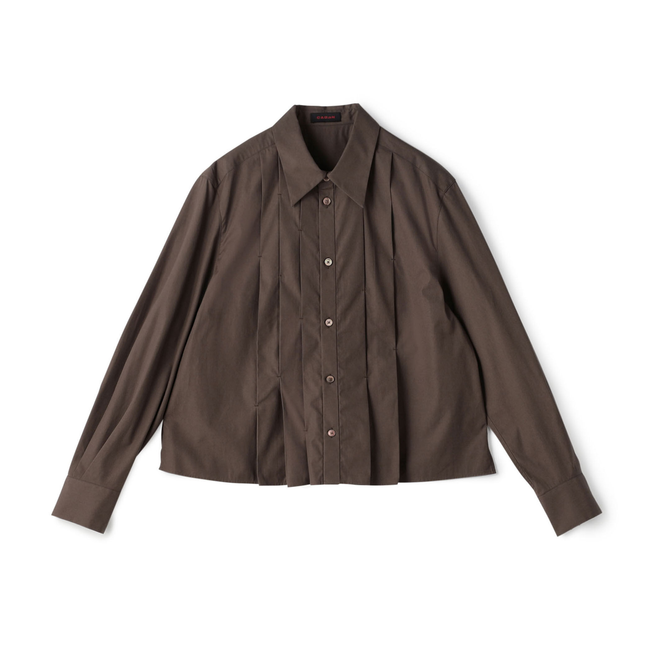 コットンシルクタイプライター ランダムダックシャツ