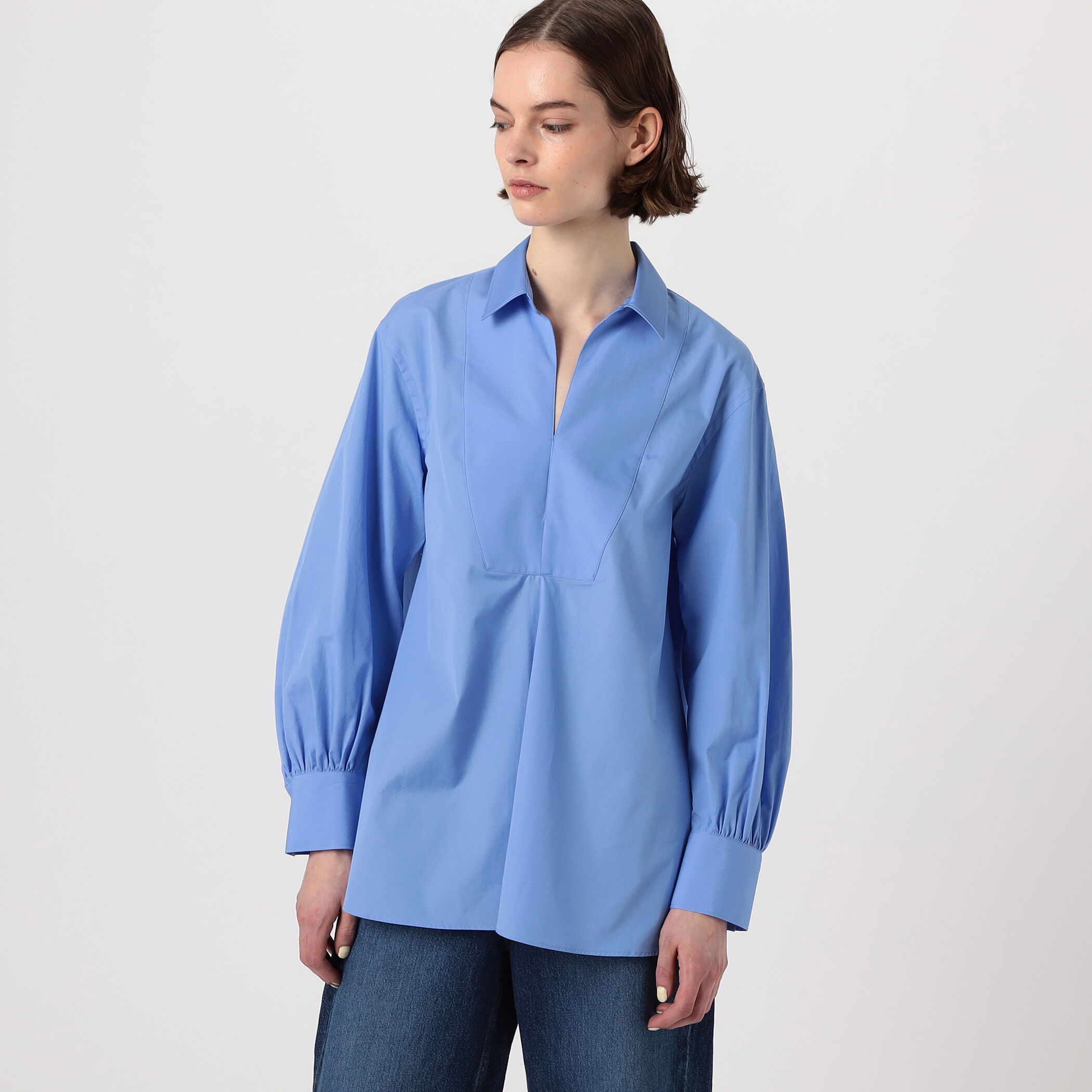 コットンブロード スキッパーシャツ｜トゥモローランド 公式通販