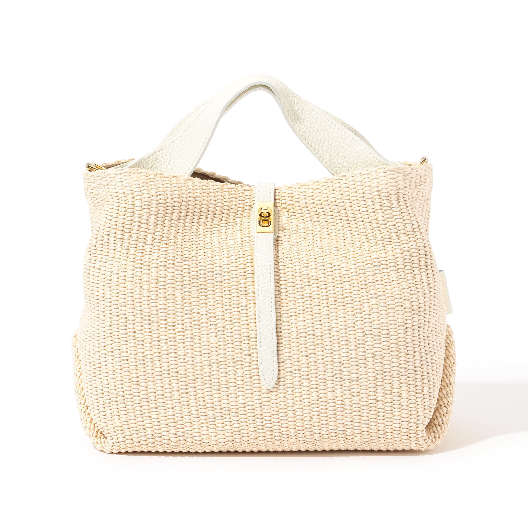 VIOLAd'ORO イタリアンラフィアシート 2WAYトートバッグ M