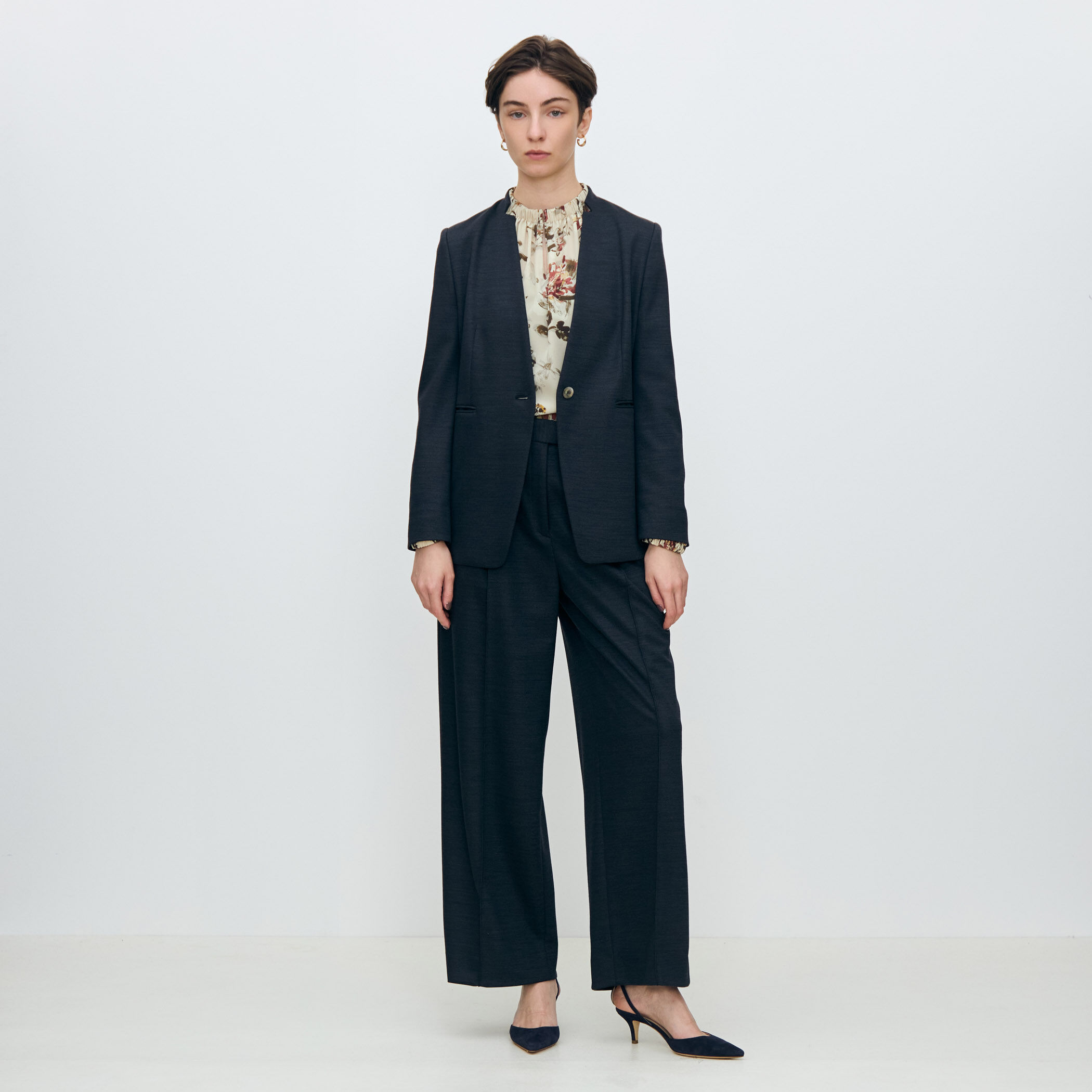 ポリエステルウールモクロディ キザミカラージャケット