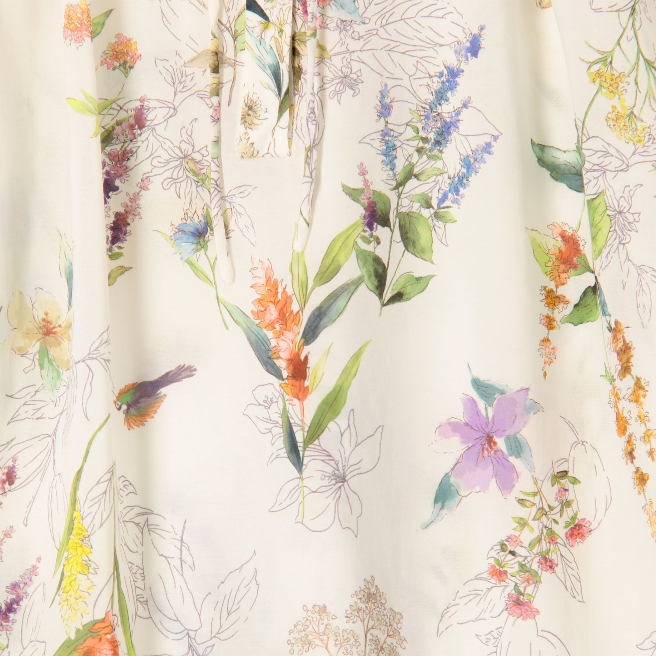 カカオフラワープリント ボウタイブラウス｜トゥモローランド 公式通販