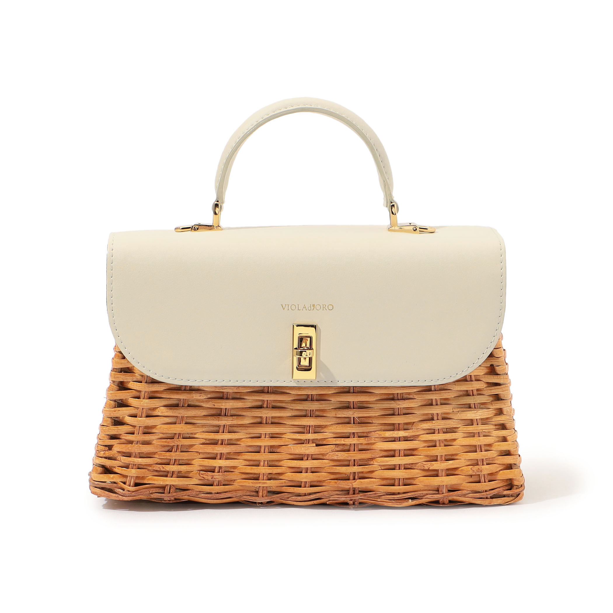 □【一部別注】VIOLAd'ORO ラタンフラップバッグ｜トゥモローランド