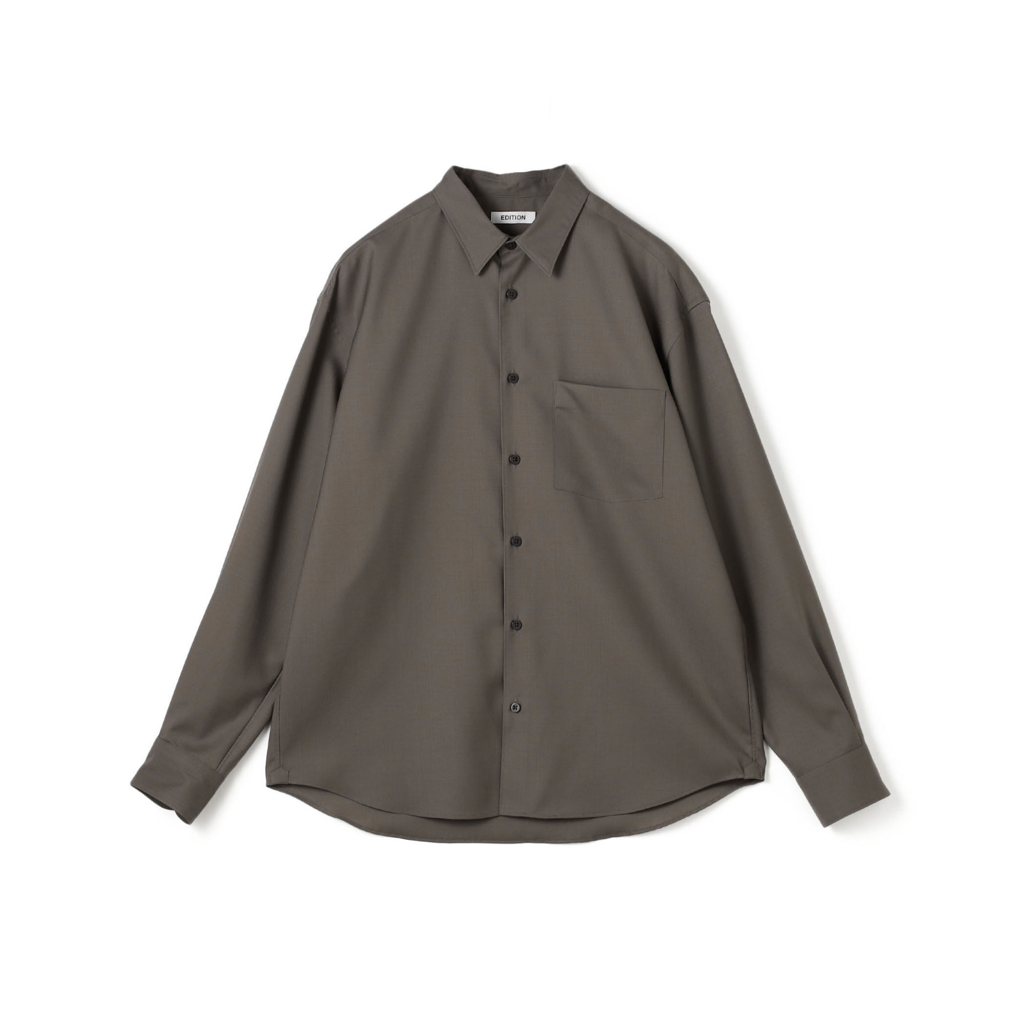 Super120's ウォッシャブルウール リラックスシャツ｜トゥモローランド